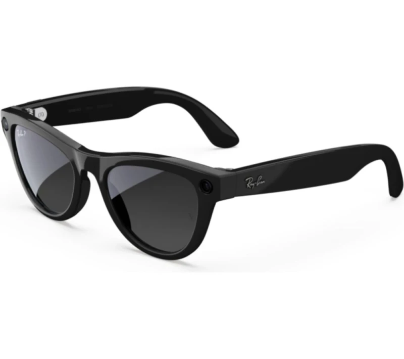 Image of RAY-BAN Meta Skyler (Gen 2) Glasses - Shiny Black with Polarised Gradient Graphite Lenses 8056262721254
