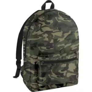 Image of Bagbase Packaway Backpack (One Size) (Jungle Camo/Black) - Jungle Camo/Black