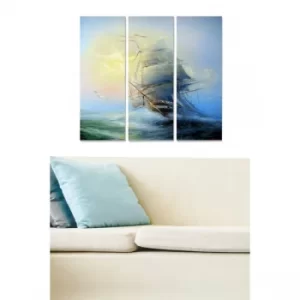 Image of MDF1969969 Multicolor Decorative MDF Painting (3 Pieces)