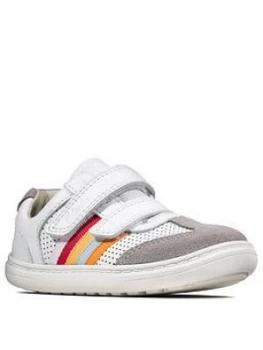 Image of Clarks Flash Beau Toddler Trainers - White