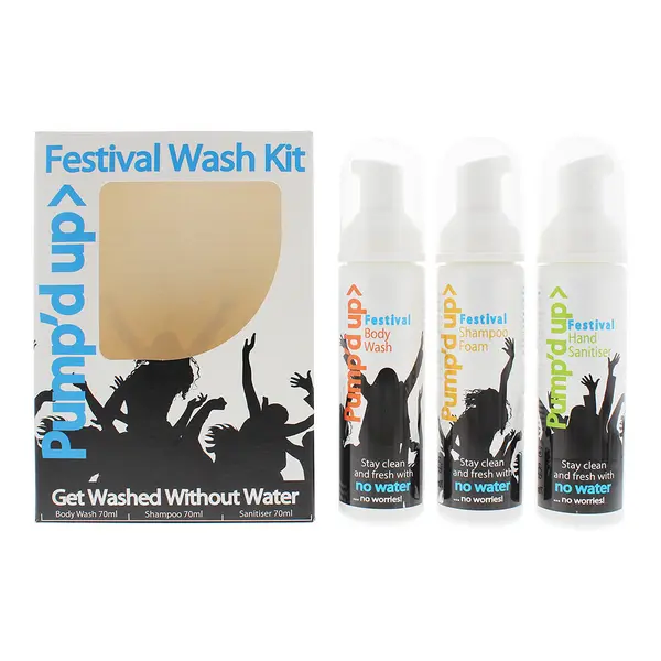 Image of Pump'd Up Festival Wash Kit 3 Pieces Gift Set : Body Wash 70ml - Shampoo 70ml -