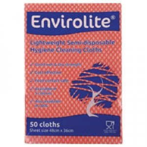 Image of Envirolite Lightweight 480x360mm Red All Purpose Cloths ELF500