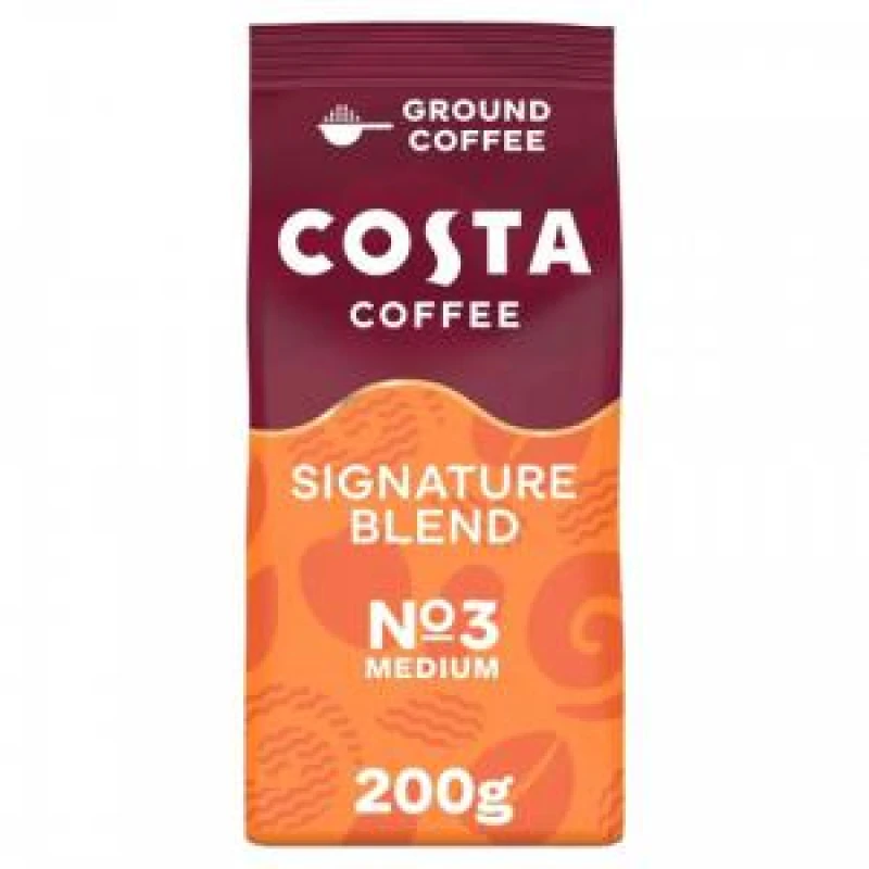Image of Costa Signature Blend Ground For Cafetiere & Filter 200g - PACK 5 NWT6084P