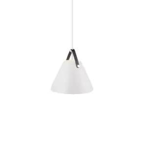 Image of Strap 27cm Dome Pendant Ceiling Light White, E27