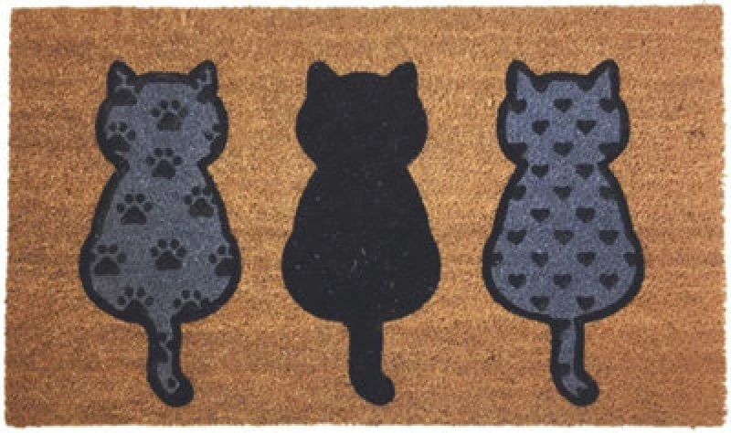 Image of THE RUGS Coir Doormat Gainsborough Kittens 45x75cm Multi unisex