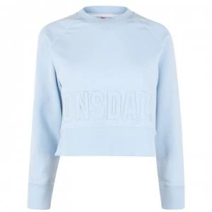 Image of Lonsdale Crop Sweatshirt Ladies - Sky Blue