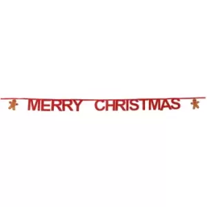 Image of Merry Christmas Gingerbread Polyester Bunting