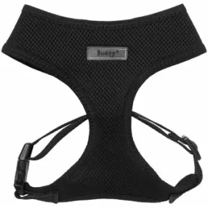 Image of Bunty Soft Comfortable Mesh Breathable Fabric Dog Puppy Pet Adjustable Harness - Black - Medium