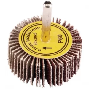 Image of Draper 76452 Abrasive Flap Wheel (50mm x 20mm 60 Grit)