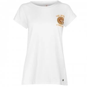Image of SoulCal Deluxe Chest Slogan T Shirt - White Pizza