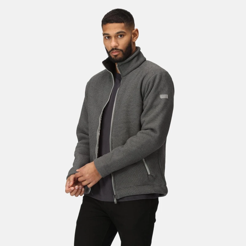 Image of Regatta Garrian II Zipped Fleece - Storm Grey (Black) Storm Grey (Black) M