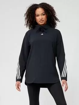 Image of adidas Training Icons Longline Jumper, Black, Size XL, Women