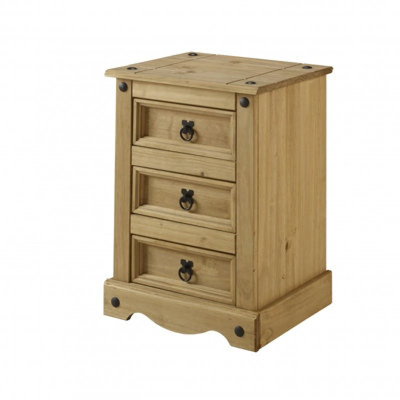 Image of MERCERS FURNITURE Corona Medium 3 Drawer Bedside 5060335866707