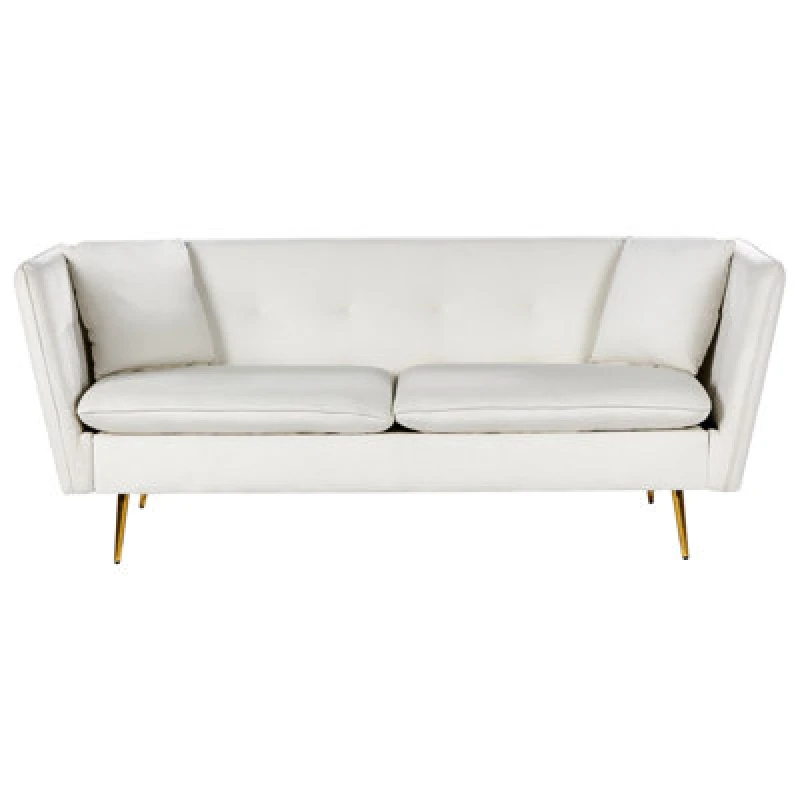 Image of Beliani Sofa 3 Seater Frederica Velvet Off-White