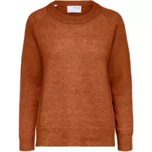 Image of Selected Femme Lulu Knit Top - Brown