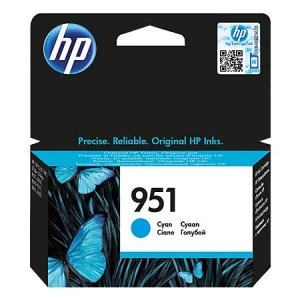 Image of HP 951 Cyan Ink Cartridge
