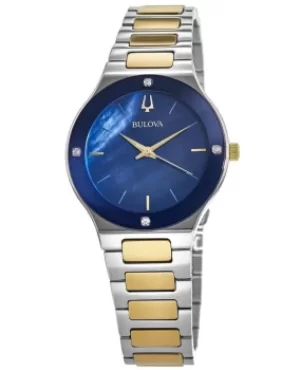 Image of Bulova Millennia Blue Dial Two-Tone Stainless Steel Womens Watch 98R273 98R273