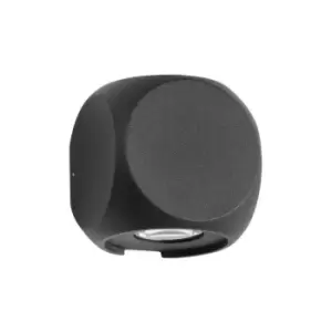 Image of Chambly 2 Light Outdoor Up Down Wall Lamp Sandy Black Aluminium, Glass Cree LED 2x2W 285Lm 3000K IP54 - Merano