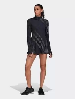 Image of adidas Marimekko Run Icon 3-stripes Dress, Black, Size S, Women
