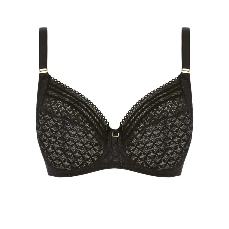 Image of Freya Womens underwired side-reinforced bra Freya Viva Lace Noir Female 80J