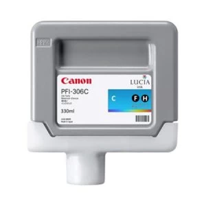 Image of Canon PFI306C Cyan Ink Cartridge