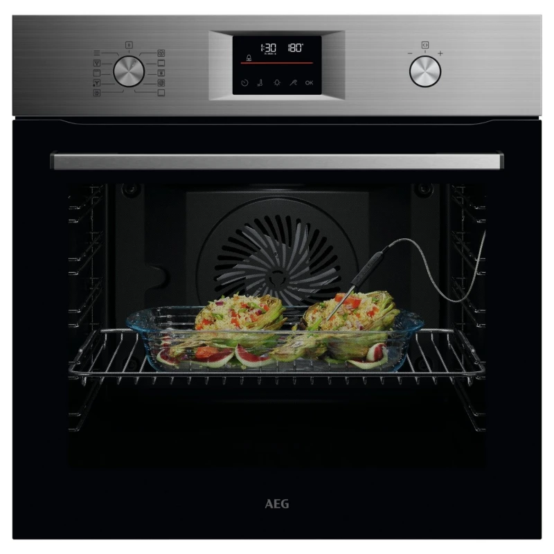 Image of AEG 6000 SenseCook OS6AB50AM Built In Electric Single Oven - Stainless Steel - A+ Rated