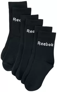 Image of Reebok Act Core Crew 3 Pack Socks black
