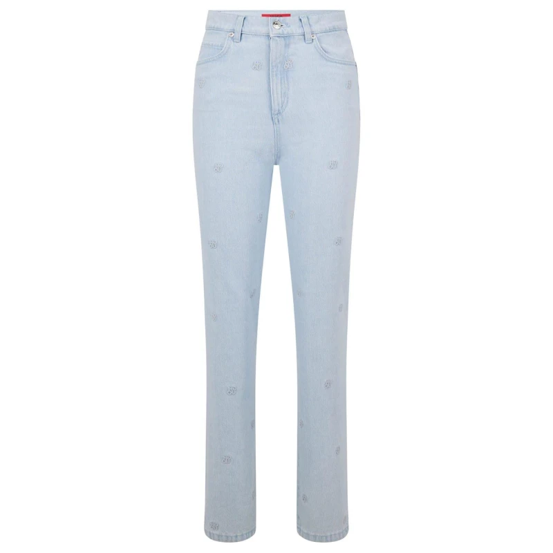 Image of Hugo Gayang Relaxed-Fit Jeans Turquoise female 28L