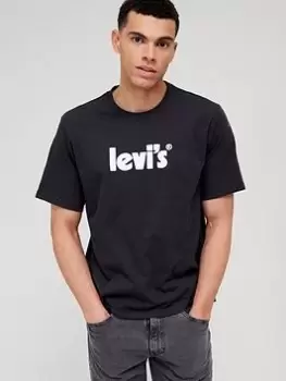 Image of Levis Poster Logo T-Shirt - Black, Size L, Men