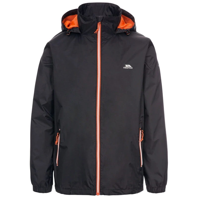 Image of Trespass Trespass Men Briar Waterproof Jacket in Black Size: X-Small Black XS Male 5063703803168