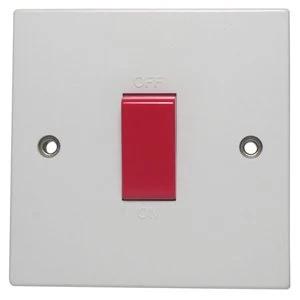 Image of Pro Power 45A White Switched Cooker switch & socket