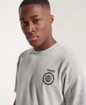 Image of Superdry Mens Varsity Arch T-Shirt Grey / Grey Marl - Size: M