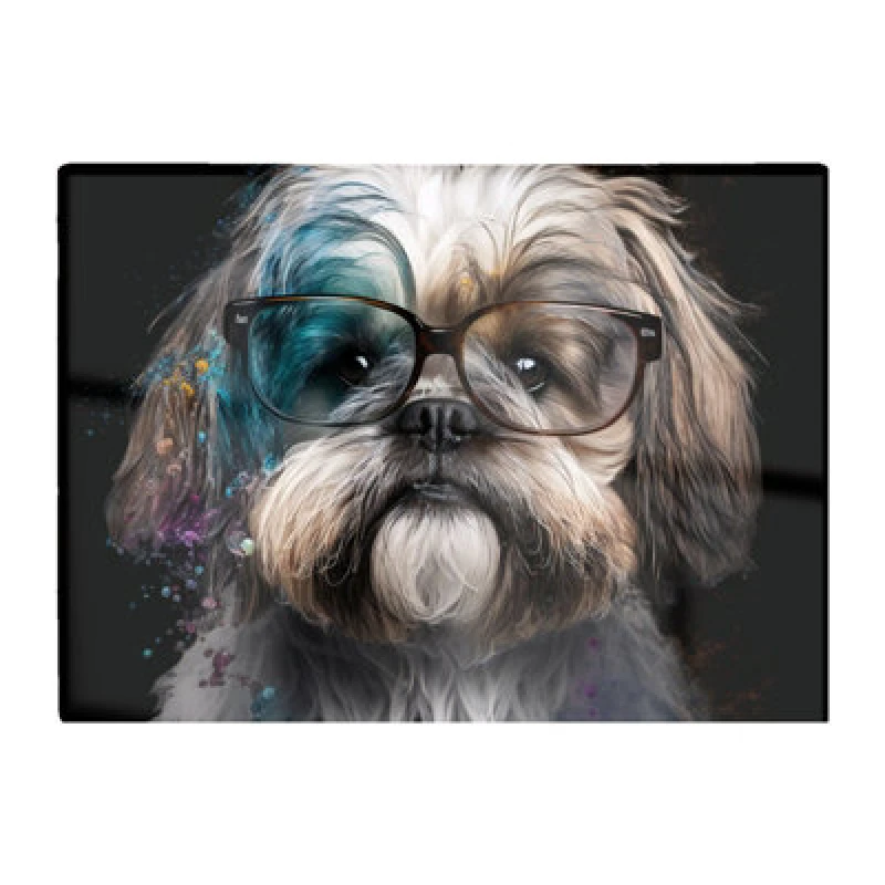 Image of Warren Reed Designer Lhasa Apso With Glasses Splashart Chopping Board