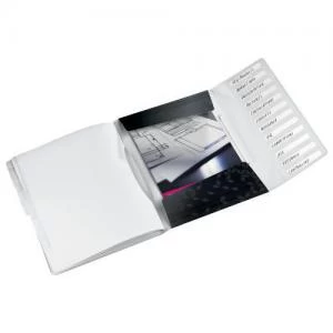 Image of Leitz WOW Divider Book. Polypropylene. 12 tabbed dividers. A4. Black -
