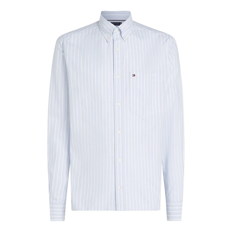 Image of Tommy Hilfiger Tommy Hrtg Oxf Shirt Sn63 Breezy Blue/Wht male S