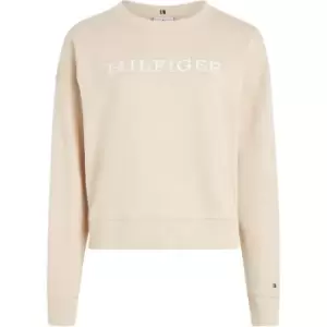 Image of Tommy Hilfiger Reg Monotype Emb Sweatshirt - Beige