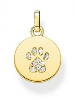 Image of Thomas Sabo Gold Plated Sterling Silver Cat Paw Pendant Necklace