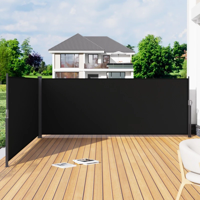 Image of Breeins Outdoor Retractable Privacy Side Awning Grey unisex One size