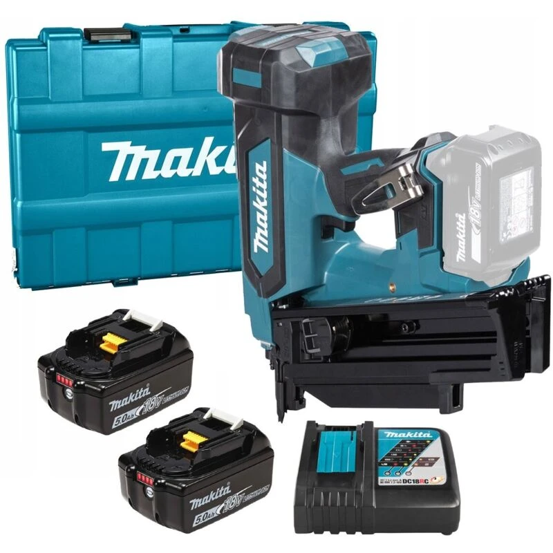 Image of Makita DBN901 18v LXT Cordless Brushless Round Head Framing Nailer DBN901RTE Batteries: 2 x 5ah Li-ion