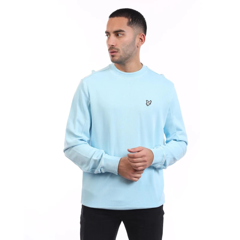 Image of Lyle and Scott Natural Dye Crewneck Sweatshirt Blue male M
