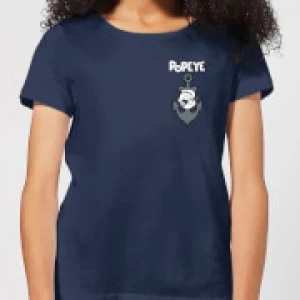 Image of Popeye Anchor Womens T-Shirt - Navy - M