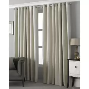 Image of Riva Home Hurlingham Ringtop Eyelet Curtains (229 x 229cm) (Champagne)