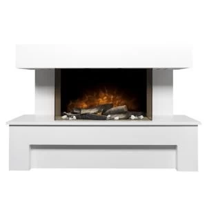 Image of Adam Havana White Electric LED electric fire suite