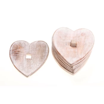 Image of Sass & Belle Wooden Heart Coasters - Set of 6