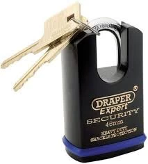 Image of Draper Expert Heavy Duty Padlock Closed Shackle 46mm Standard