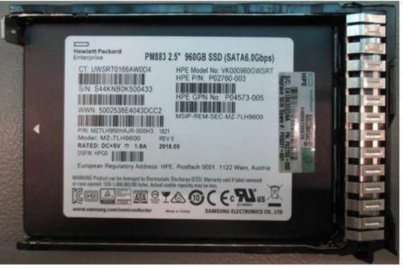 Image of HPE SPS-DRV SSD 960GB SFF SATA RI SC DS