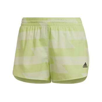 Image of adidas Run Fast Running Split Shorts Womens - Almost Lime / Pulse Lime