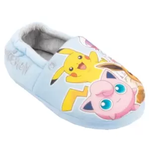 Image of Pokemon Girls Slippers (2 UK) (Pastel Blue/Yellow/Pink)