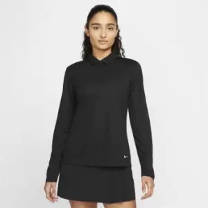 Image of Nike Long Sleeve Victory Polo Shirt Womens - Black