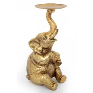 Image of Gold Elephant Candle Holder